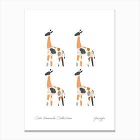 Cute Animals Collection Giraffe 3 Canvas Print