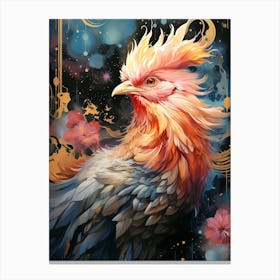Floral Fantasy Chicken Canvas Print
