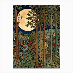 William Morris Moonlight In The Woods 43 Canvas Print