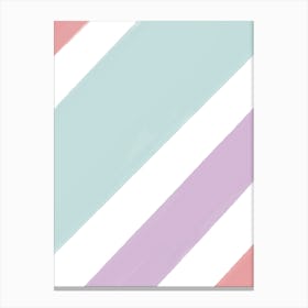 Pastel Striped Wallpaper Canvas Print