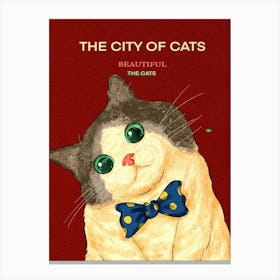 City Of Cats Beautiful The Cats 1 Canvas Print