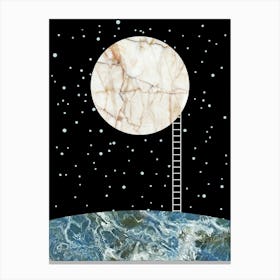 Ladder to the Moon Art Canvas Print