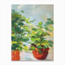 Ti Plant Impressionist Painting Canvas Print