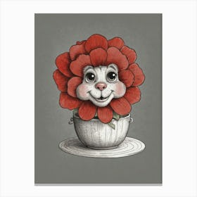Flower In A Pot Canvas Print