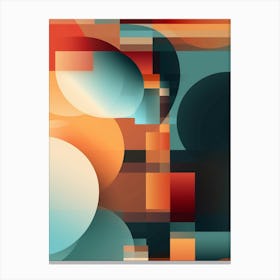 Mid Century Abstract Retro Canvas Print