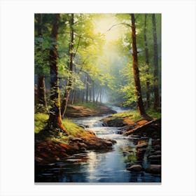 Stream In The Woods 2 Canvas Print