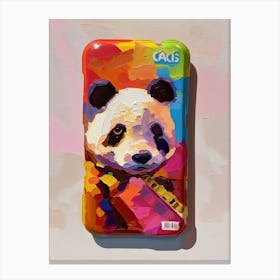 Panda Phone Case Oil Painting 2 Canvas Print