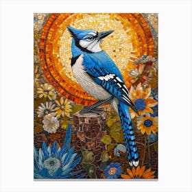 Blue Jay at sunset Canvas Print