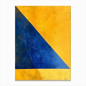 Blue And Yellow Triangle 1 Canvas Print
