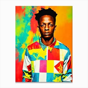 Joey Bada 2 Colourful Pop Art Canvas Print