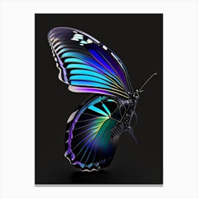 Black Swallowtail Butterfly Holographic 1 Canvas Print