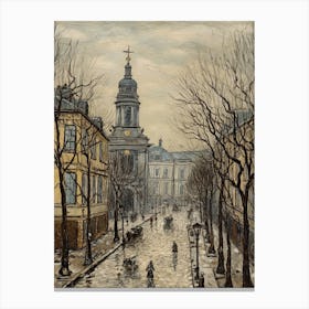 London England Van Gogh Style 2 Canvas Print