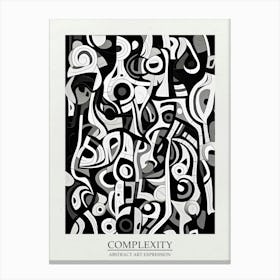 Complexity Abstract Black And White 2 Poster Canvas Print