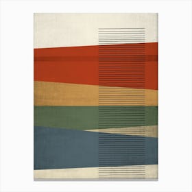 Colourful Lines And Shapes Two Canvas Print