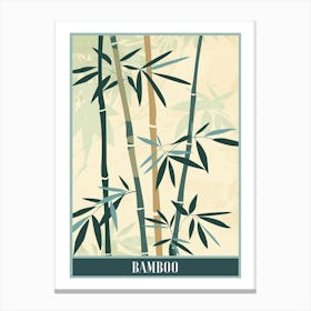 Bamboo Tree Flat Illustration 4 Poster Canvas Print