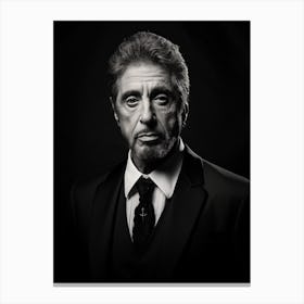 Black And White Photograph Of Al Pacino Canvas Print