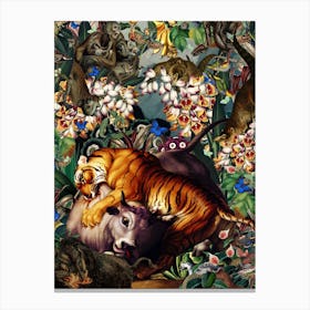 Tiger Attack Canvas Print