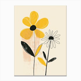 Innsbruck Flower Market Boho Minimalist Style Canvas Print