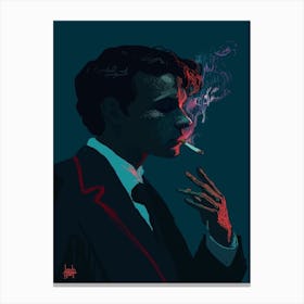 Man Smoke His Sigarette Canvas Print