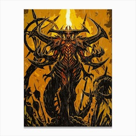 The Demon Diablo Videogame Canvas Print