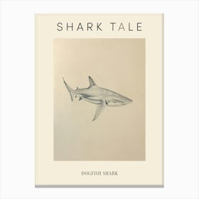 Dogfish Shark Vintage Illustration 5 Poster Canvas Print