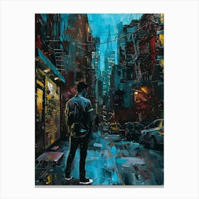 New York City At Night Canvas Print