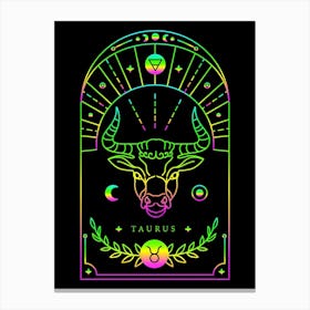 Astrology Taurus Zodiac Canvas Print