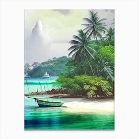 Andaman And Nicobar Islands India Soft Colours Tropical Destination Canvas Print