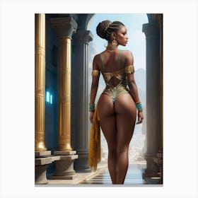 Beautiful And Sexy African American Princess 1 Canvas Print