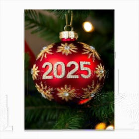 2025 Christmas Ornament Canvas Print