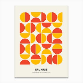 BAUHAUS SEMICIRCLES Canvas Print