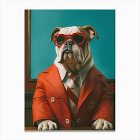 A Bulldog Dog 3 Canvas Print