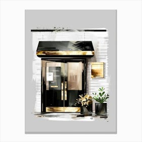 Black And Gold Store Front Canvas Print