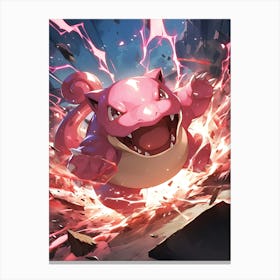 Slowbro Pokemon Anime Manga Japan Poster Canvas Print