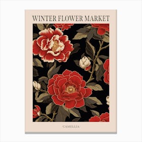 Camellia 1 Winter Flower Market Poster Canvas Print