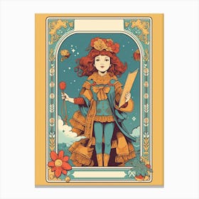 Tarot Card Girl 2 Canvas Print