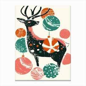 Christmas Deer Canvas Print