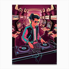 Dj In The Arcade Canvas Print