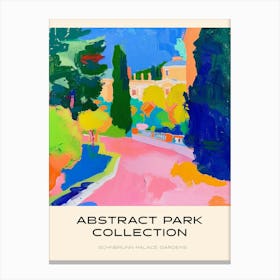 Abstract Park Collection Poster Schnbrunn Palace Gardens Vienna 1 Canvas Print