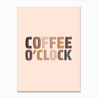 Coffee O Clock Canvas Print