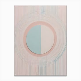 Off - True Minimalist Calming Tranquil Pastel Colors of Pink, Grey And Neutral Tones Abstract Painting for a Peaceful New Home or Room Decor Circles Clean Lines Boho Chic Pale Retro Luxe Famous Peace Serenity Canvas Print