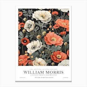 Poppies By William Morris Canvas Print