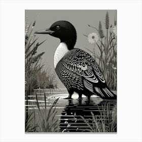 Loons In The Lake 3 Canvas Print