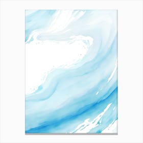 Blue Ocean Wave Watercolor Vertical Composition 166 Canvas Print