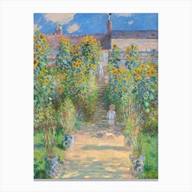 Claude Monet'S Garden Canvas Print