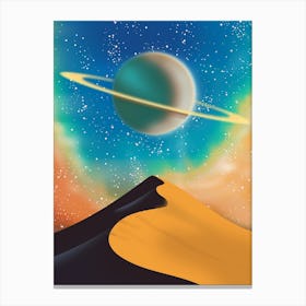 Space Art Retro Planet Canvas Print