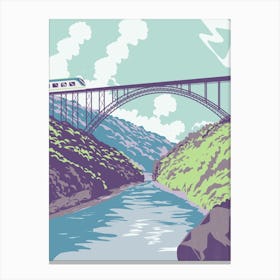 Train Bridge Canvas Print