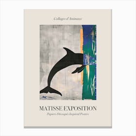 Dolphin 1 Matisse Inspired Exposition Animals Poster Canvas Print