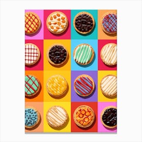 Cookies Tile Effect Pop Art Canvas Print