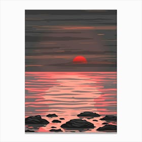 Sunset Over The Sea 11 Canvas Print